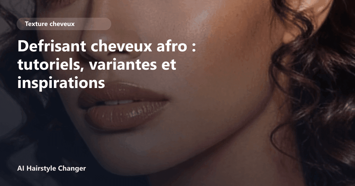 Portrait éditorial lié à defrisant cheveux afro, montrant une idée de coiffure à prévisualiser avant le salon.
