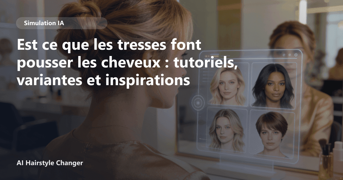 Portrait éditorial lié à est ce que les tresses font pousser les cheveux, montrant une idée de coiffure à prévisualiser avant le salon.