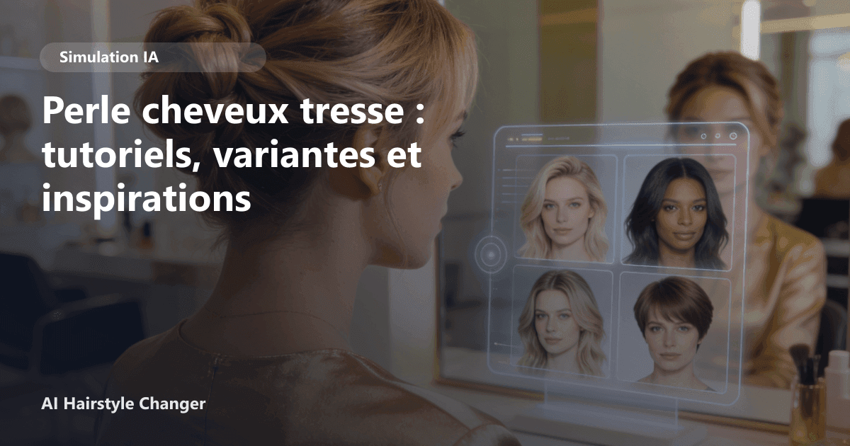 Portrait éditorial lié à perle cheveux tresse, montrant une idée de coiffure à prévisualiser avant le salon.