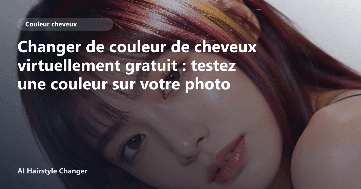 Portrait éditorial lié à changer de couleur de cheveux virtuellement gratuit, montrant une idée de coiffure à prévisualiser avant le salon.