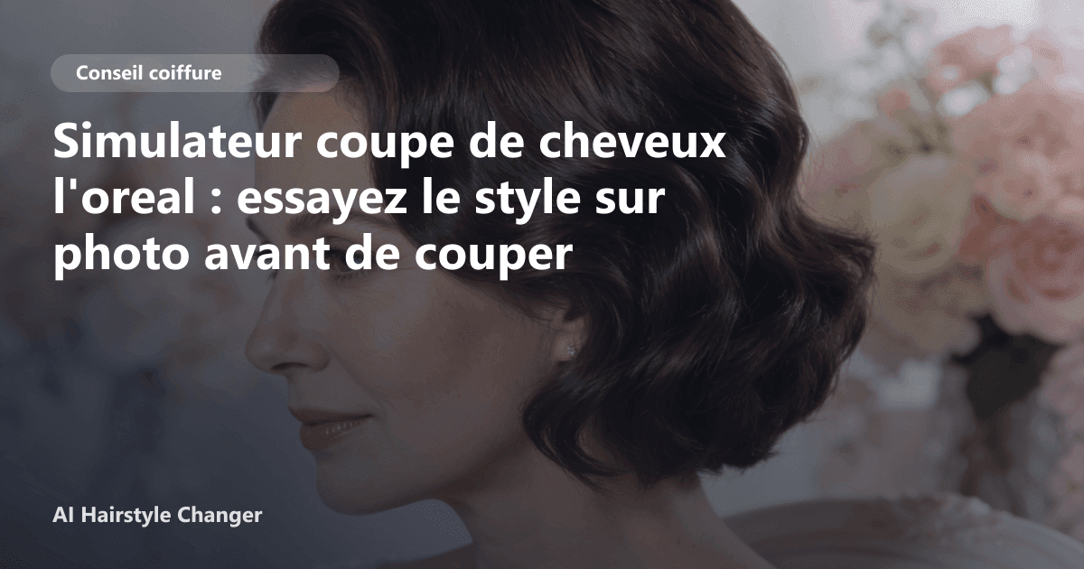 Portrait éditorial lié à simulateur coupe de cheveux l'oreal, montrant une idée de coiffure à prévisualiser avant le salon.