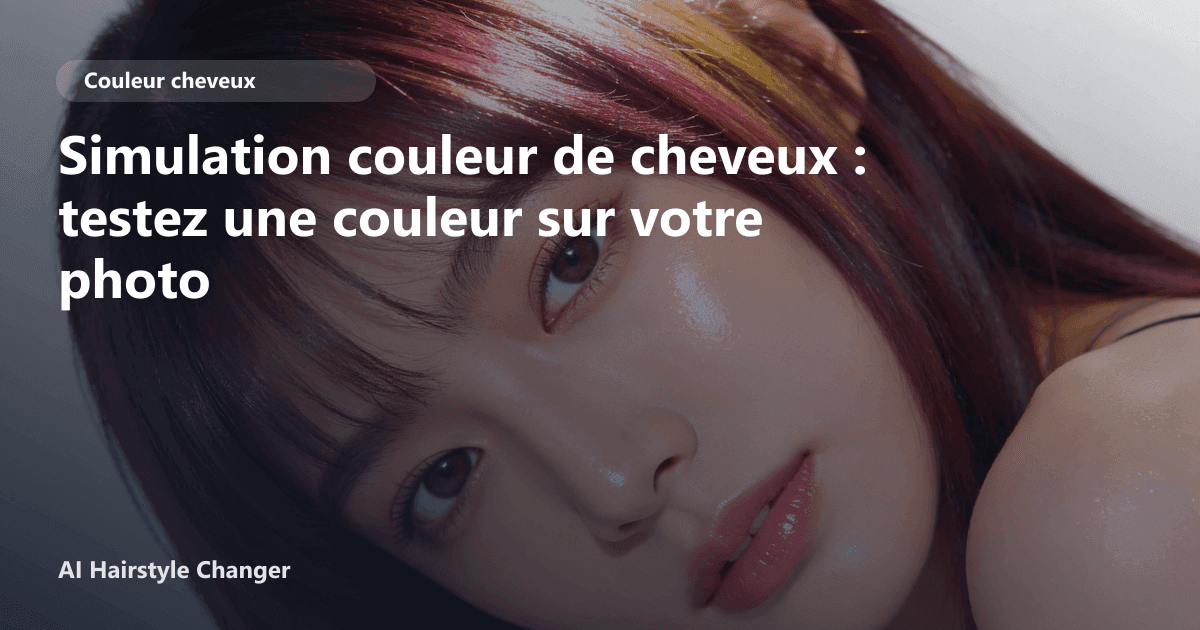Aperçu simulation de couleur de cheveux sur visage