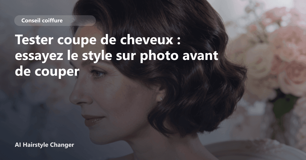 Portrait éditorial lié à tester coupe de cheveux, montrant une idée de coiffure à prévisualiser avant le salon.