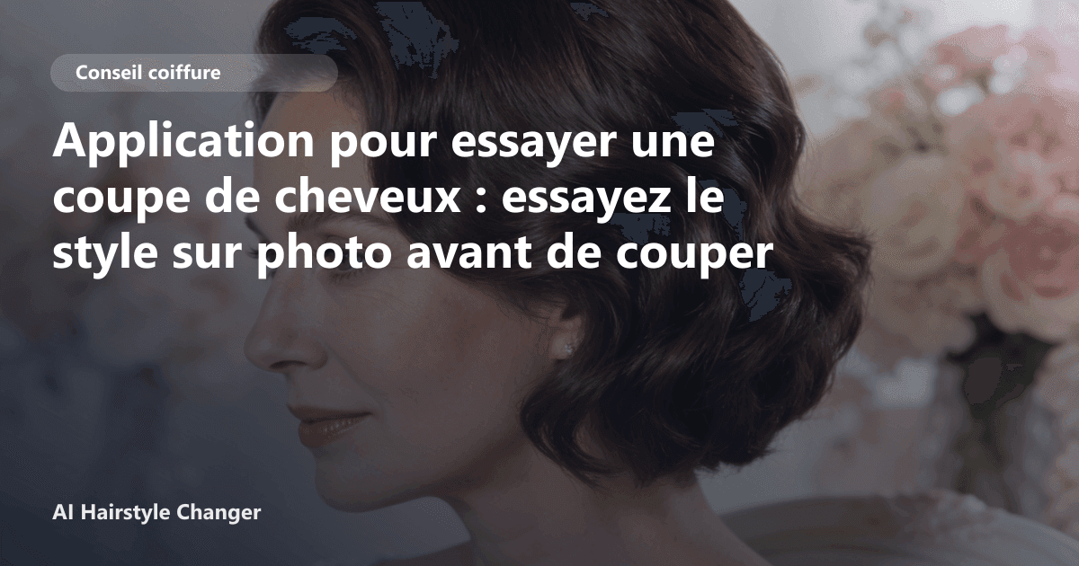 Femme utilisant une application pour essayer une coupe de cheveux virtuelle sur son smartphone avant de se rendre en salon.