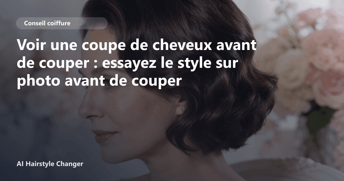 Une personne utilisant un simulateur IA sur smartphone pour visualiser une nouvelle coupe de cheveux avant de se rendre chez le coiffeur.