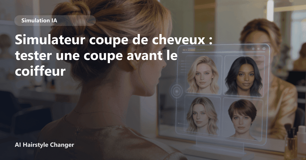 Aperçu d'une coupe de cheveux virtuelle avec outils de simulation
